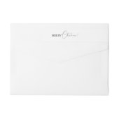 Wit Eenvoudig Modern Vrolijk Kerstmis Retouradres (Achterkant)