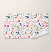 Wit Eenvoudig Wildbloempatroon Bad Handdoek (Handdoek)