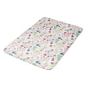 Wit Eenvoudig Wildbloempatroon Badmat (Gekanteld)