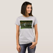 Wit Egret Reflection T-shirt (Voorkant volledig)