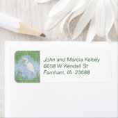 Wit Egret retour adres label (Insitu)