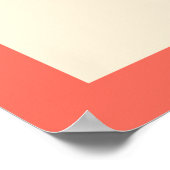 Wit Ei Modern Bauhaus Zalm Ontwerp  Poster (Hoek)