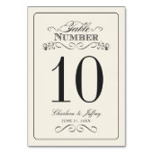  Wit Elegant Trouwtafel Nummer WT313 Kaart (Voorkant)