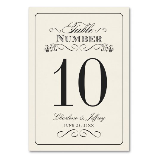 Wit Elegant Trouwtafel Nummer WT313 Kaart (Voorkant)