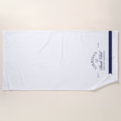 Wit Elegant  vrijgezellenweekend Strandlaken (Voorkant)