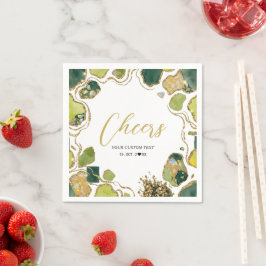 Wit | Elegante stijlvolle nepgoud Cheers Servet