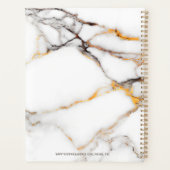 Wit en beige luxe faux marmer planner (Achterkant)