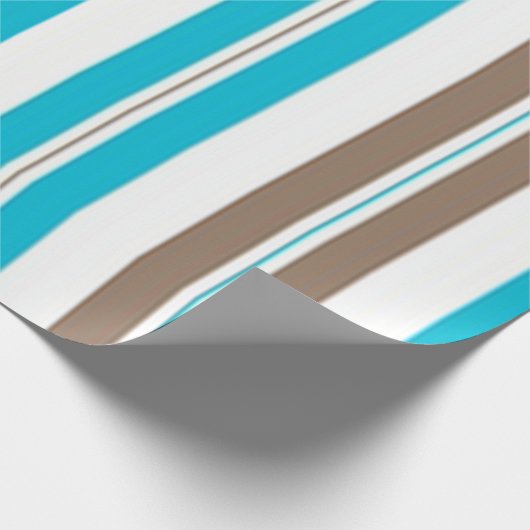 wit en blauw Buffalo Plaid Inpakpapier (Hoek)