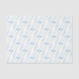 Wit En Blauw Diamant Abstract Elegant Patroon Tissuepapier