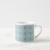 wit en blauw en bladeren espresso kop (Rechts)