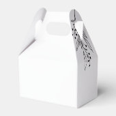 Wit en Blauw-Grijs Elegant monogram pasgetrouwd Bedankdoosjes (Achterkant)