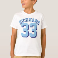 Wit en blauw Kind | Sport Jersey Design