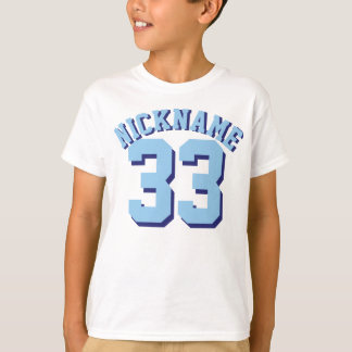 Wit en blauw Kind | Sport Jersey Design T-shirt