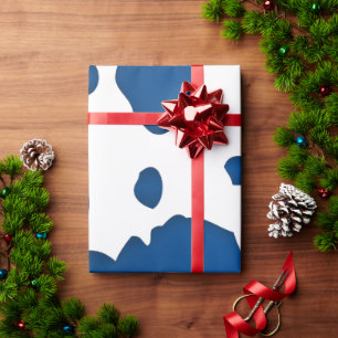 Wit en blauw Koe — dierlijke afdrukken Cadeaupapier