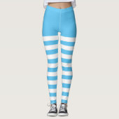 Wit en blauw leggings (Voorkant)