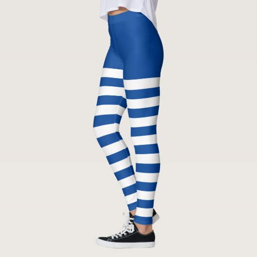 Wit en blauw leggings (Links)
