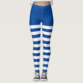 Wit en blauw leggings (Voorkant)