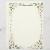 Wit en blauw Lijst Briefhoofd (Voorkant / Achterkant)