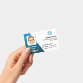 Wit En Blauw Manager ID Logo Badge (Handheld)