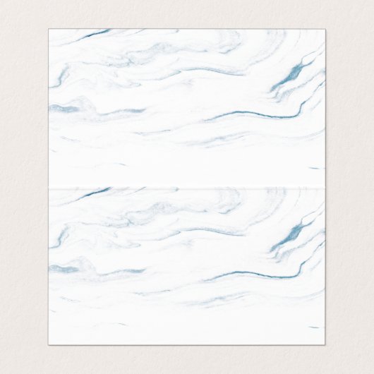 Wit en blauw marmeren steen marineblauw Lijst Visitekaartjes (Binnenkant ongevouwen)