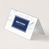 Wit en blauw marmeren steen marineblauw Lijst Visitekaartjes (Voorkant)