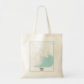 Wit en Blauw Minimalist Tokyo Stadsplattegrond Can Tote Bag (Voorkant)