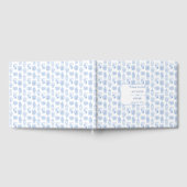 Wit en blauw patroon gember pot bruiloft gastenboek (Volledig)