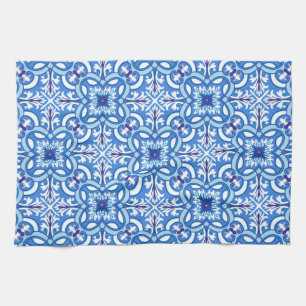 🤍 💙Wit en blauw Porto Azulejos Theedoek