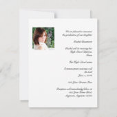 Wit en blauw Scroll lint Afstuderen Kaart (Achterkant)
