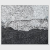 Wit en blauw steenfragment cadeaupapier (Vlak)