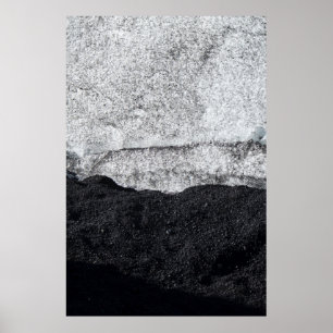 Wit en blauw steenfragment poster