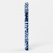 Wit en Blauw Tropisch Blad Herhalend Patroon Case-Mate iPhone Case (Achterkant/rechts)