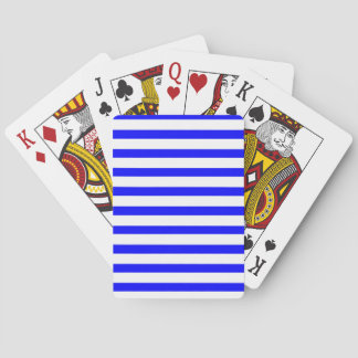 Wit en Blauwe Strepen Pokerkaarten