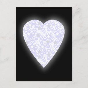 Wit en Bleek blauw hart. Geoctrooieerd ontwerp van Briefkaart