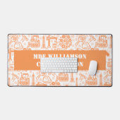 wit en bruin Architectural Blueprint Engineer Bureaumat (Keyboard & Muis)