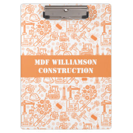 wit en bruin Architectural Blueprint Engineer Klembord