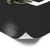 Wit en Bruin Dode Zombie Glossy Poster Perfect Poster (Hoek)