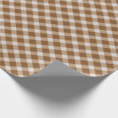 Wit en bruin geruit cadeaupapier (Hoek)