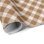 Wit en bruin geruit cadeaupapier (Rol Hoek)