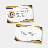 Wit en Bruin Modern Highschool ID Kaart Badge (Front & Back)