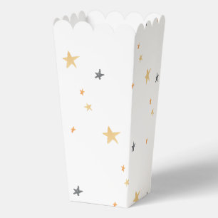 Wit en Bruin Waterverf Schattige Baby shower Bedankdoosjes