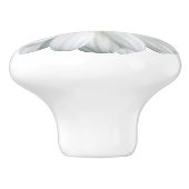 Wit en geel Daisy  Keramische Knop (Zijkant)