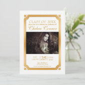 Wit en Goud 🎓 Afstuderen Kaart (Staand voorkant)
