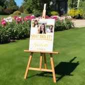 Wit en Goud Afstuderen Multi Photo Keepsake Foto Afdruk