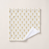 Wit en goud art-deco patroon bad handdoek (Wasdoekje)