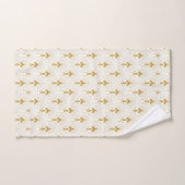 Wit en goud art-deco patroon bad handdoek (Handdoek)
