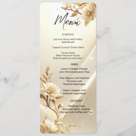 Wit en Goud Bloemen Menu