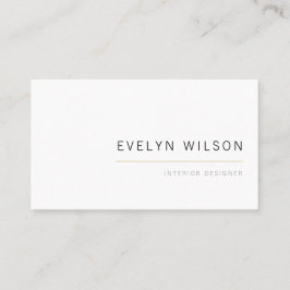 Wit en goud elegant eenvoudig modern minimalistisc visitekaartje
