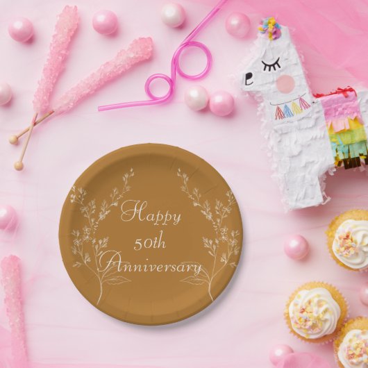 Wit en Goud Elegant Papier Bord (Feest)