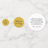Wit en Goud Glitter Dust Afstuderen Dank U Confetti (Voorkanten)